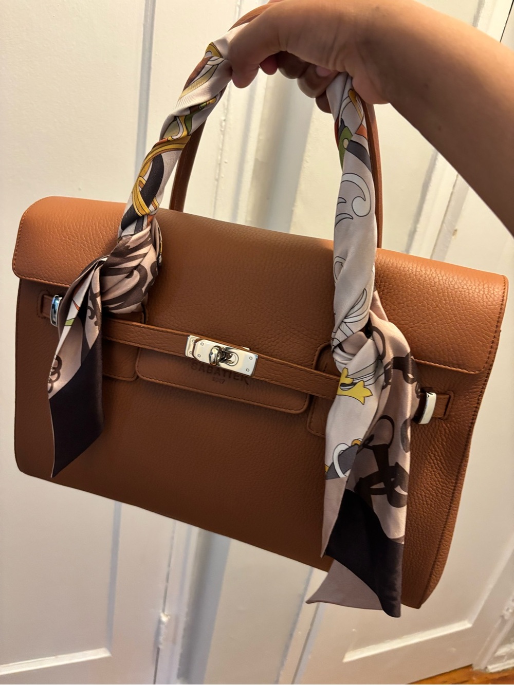 Sabatier 1947 Bellecour 617 Lolo Camel Leather Handbag